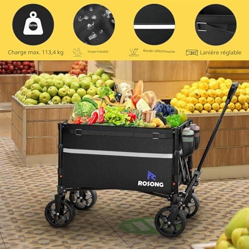 Chariot Pliable ROSONG 120 L - Le Plus Compact