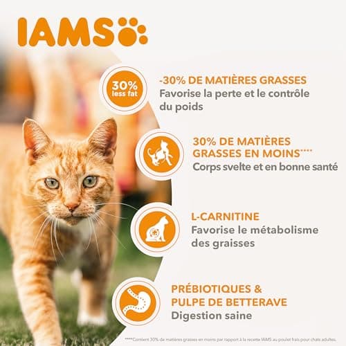 Croquettes IAMS Chat Stérilisé Contrôle du Poids 3 kg