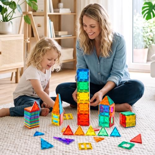 Tuiles magnétiques Gemmicc 100 pièces avec 2 voitures