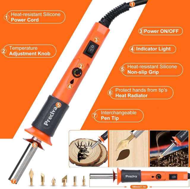 Kit Pyrogravure Bois Preciva - Gravure sur Bois et Cuir