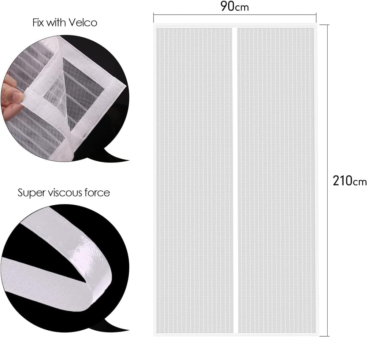 Moustiquaire Magnétique MYCARBON - 90x210cm