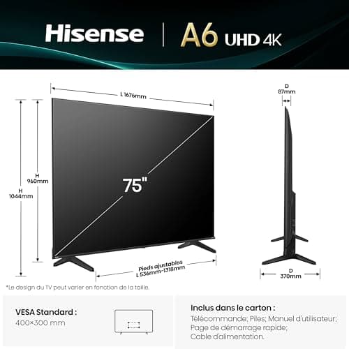 Hisense 75A6Q 75 pouces 4K UHD