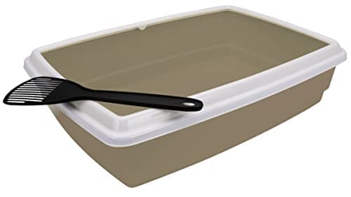 Bac à litière Aimé avec rebord et pelle 44 x 34 cm