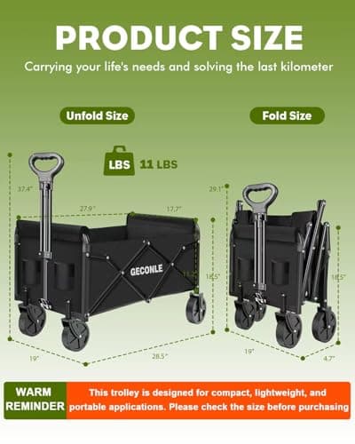 Chariot Pliable GECONLE 100 L - 4,95 kg