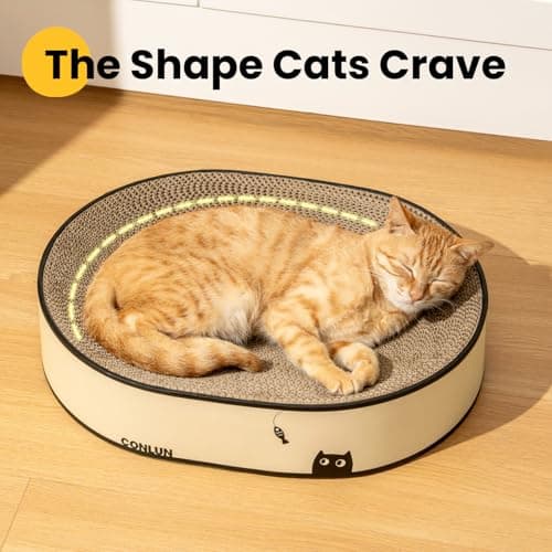 Griffoir Chat Carton Ovale Conlun 2-en-1 43 cm