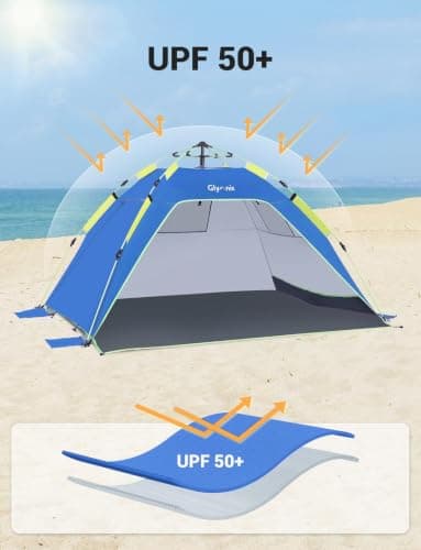 Tente de Plage Glymnis Quick Up 3-4 Personnes
