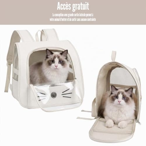 Sac à dos pliable pour chat tintoke 35 x 35 x 25 cm