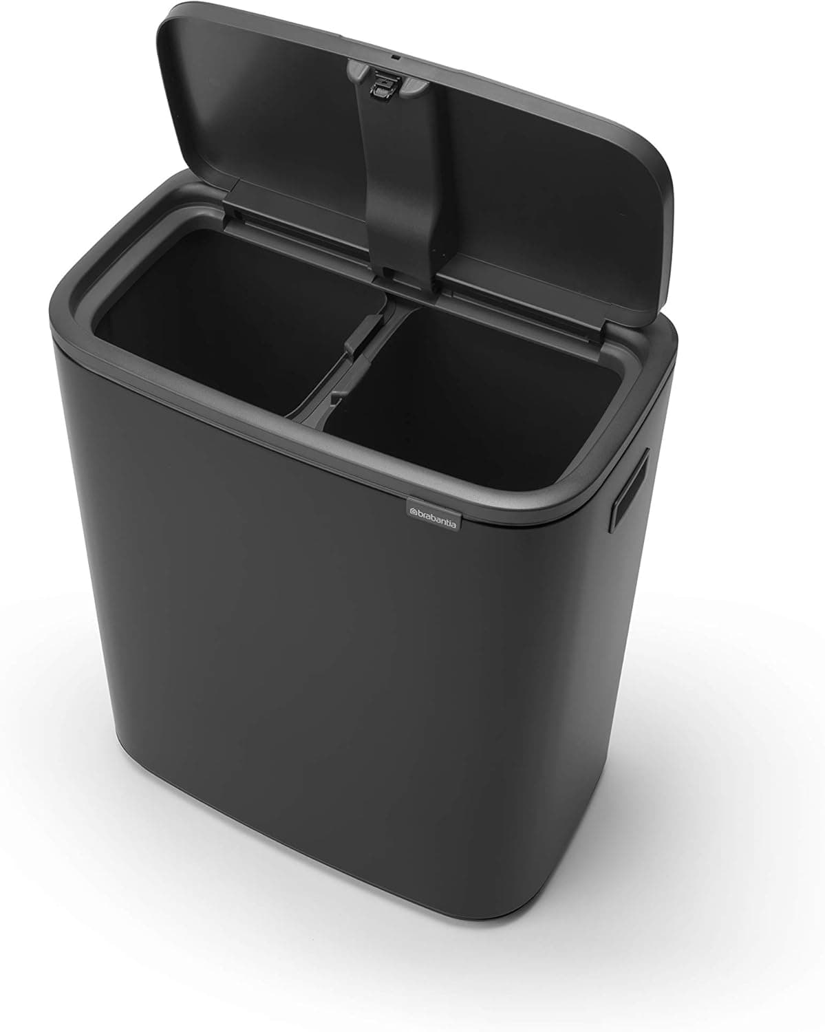 Brabantia Bo Touch Bin - Poubelle 2x30L Noir Mat