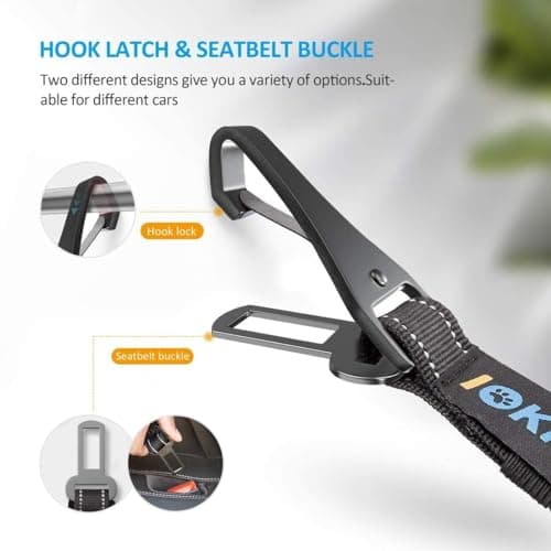 Ceinture sécurité chien IOKHEIRA réglable 50-80 cm