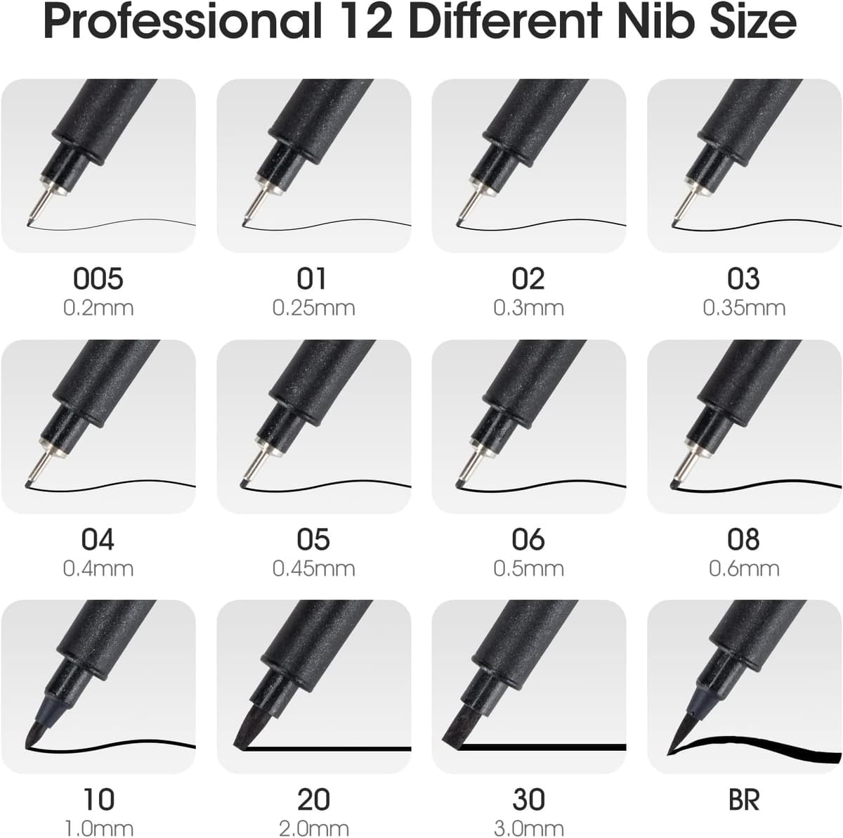 Stylos Pointe Fine TWOHANDS - Pack de 12