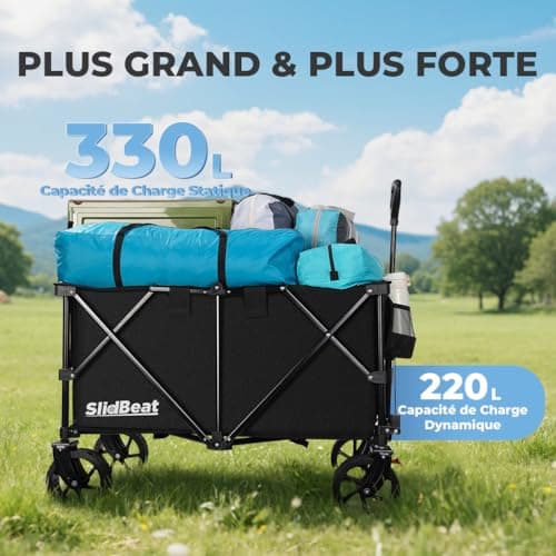 Chariot de Plage SLIDBEAT 330 L - Roues 18 cm
