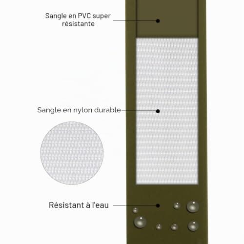 Laisse Wolfone E-T-lead 1,5 m sangle PVC lavable