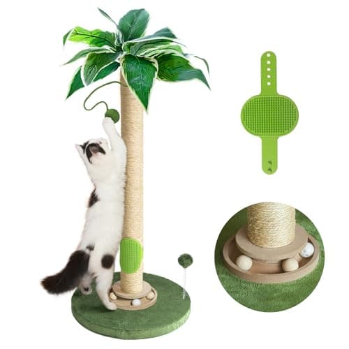 Griffoir Fantasreen poteau sisal avec auto-groomer