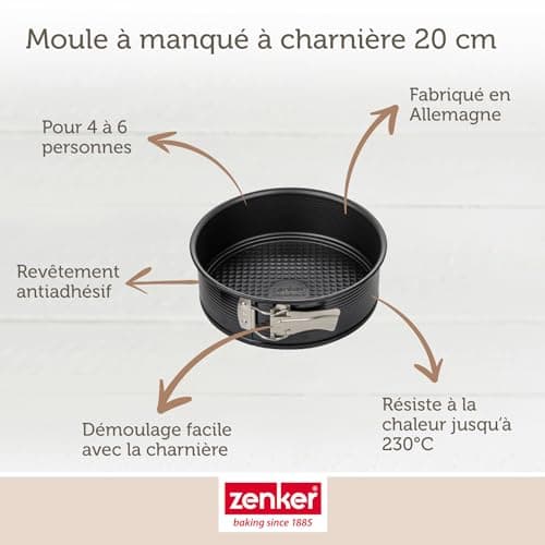 Moule à charnière Zenker 20 cm acier antiadhésif