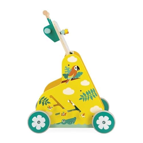 Chariot de marche Janod Tropik bois 6 activités