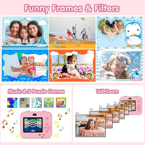 Appareil photo instantané enfant ASTGMI 2,4 pouces