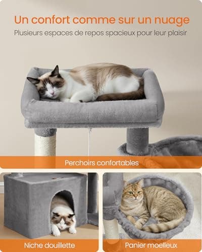 Arbre à chat Feandrea 86 cm bas avec rampe d'accès