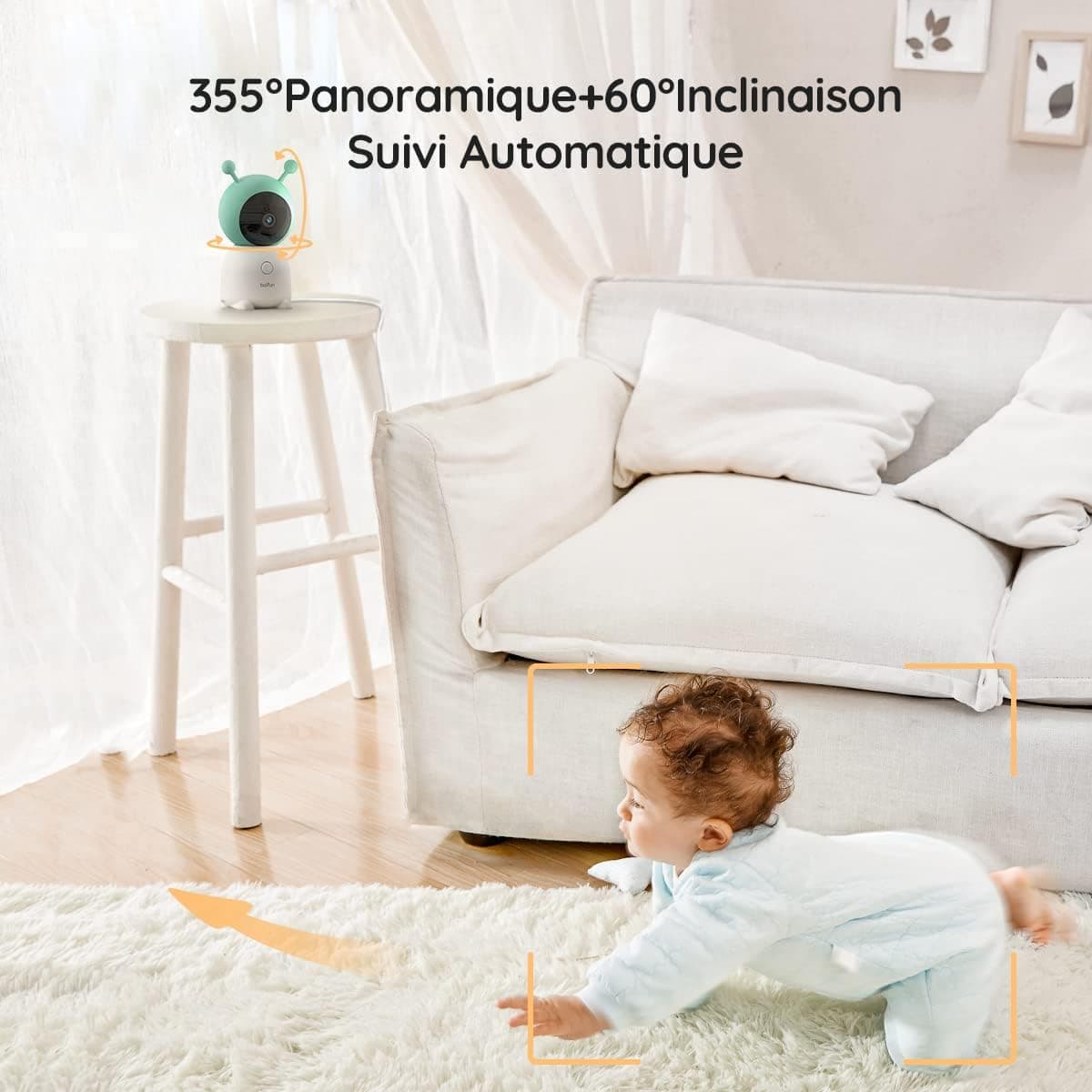 Babyphone Caméra BOIFUN 2K - Surveillance Bébé