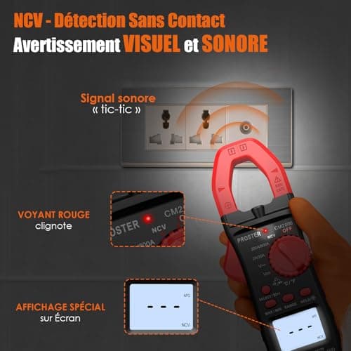 Proster 600A Pince Ampemetrique TRMS NCV