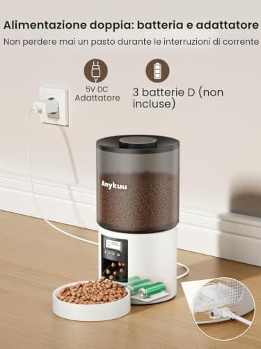 Distributeur Croquettes Anykuu 4 L - 6 Repas Programmables