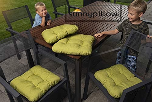 Synnypillow Set 4 galettes 40x40 Vert Limone