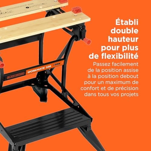 Etabli double hauteur BLACKDECKER WM536-XJ