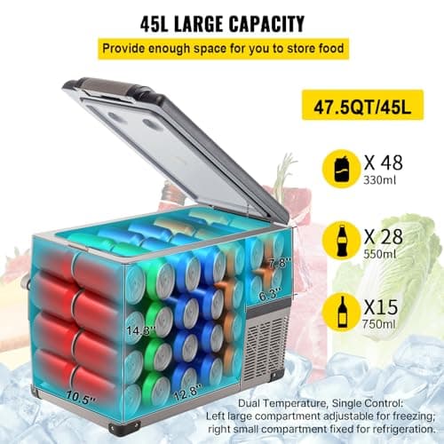 Glacière Électrique VEVOR 45 L à Compresseur -20°C