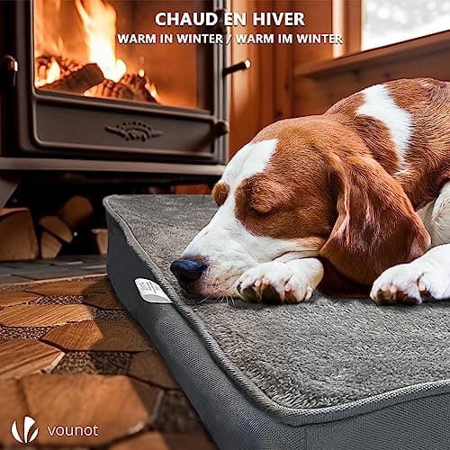 Matelas chien VOUNOT 115x81 cm mousse et tapis gel