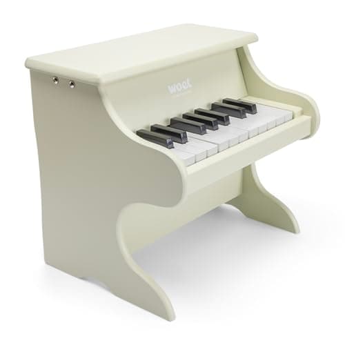 Piano jouet en bois Woet 10154 beige 18 touches