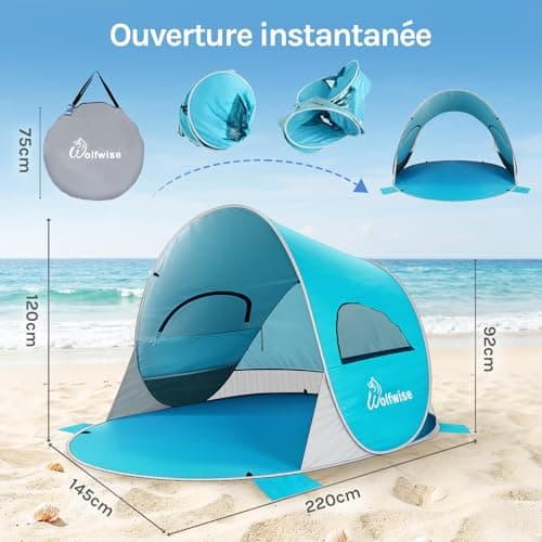 Abri de Plage Wolfwise Pop Up 3-4 Personnes UPF 50+
