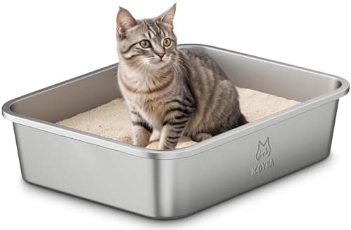 Bac à litière ICOYEA inox 40 cm chaton et petit chat
