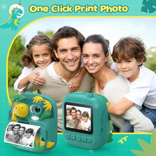 Appareil Photo Instantané Enfant CAMCLID ET-7 Dinosaure