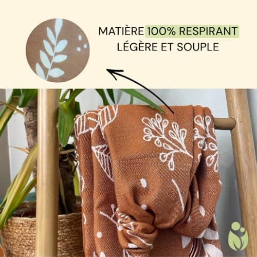 Ring Sling Naturioù Jacquard Coton Sans Nœud