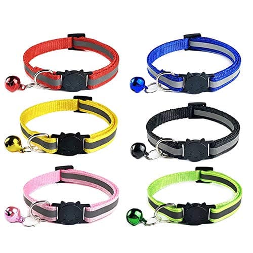 Collier chat Dr.JIEER lot de 6 à boucle clip 20-32 cm