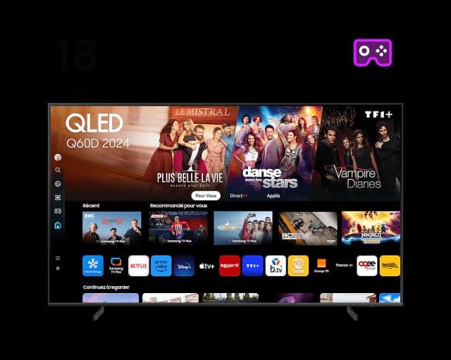 Samsung Téléviseur TQ43Q60D 43" (43 Pouces) QLED 4K Smart TV
