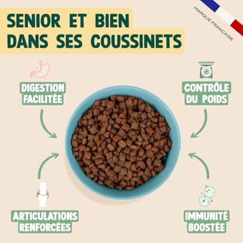Croquettes Chat Senior Franklin 65 % Poulet Sans Céréales