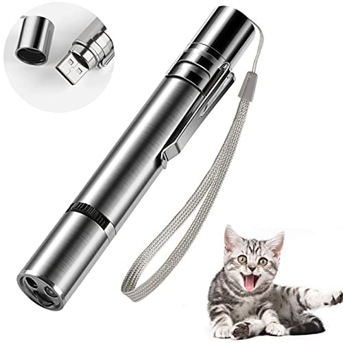 Pointeur lumineux HezzLuv 3 en 1, 5 motifs pour chat
