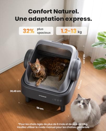 Litière Autonettoyante oneisall XXL EaseClean 11 L