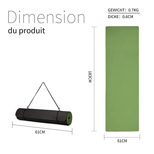 Good Nite Tapis Yoga 183x61cm Antidérapant