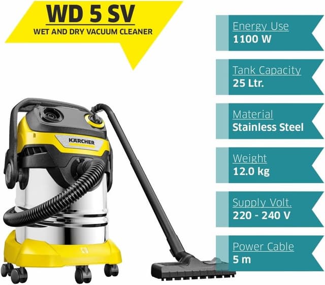 Aspirateur Kärcher WD 5 S - Puissance et Efficacité