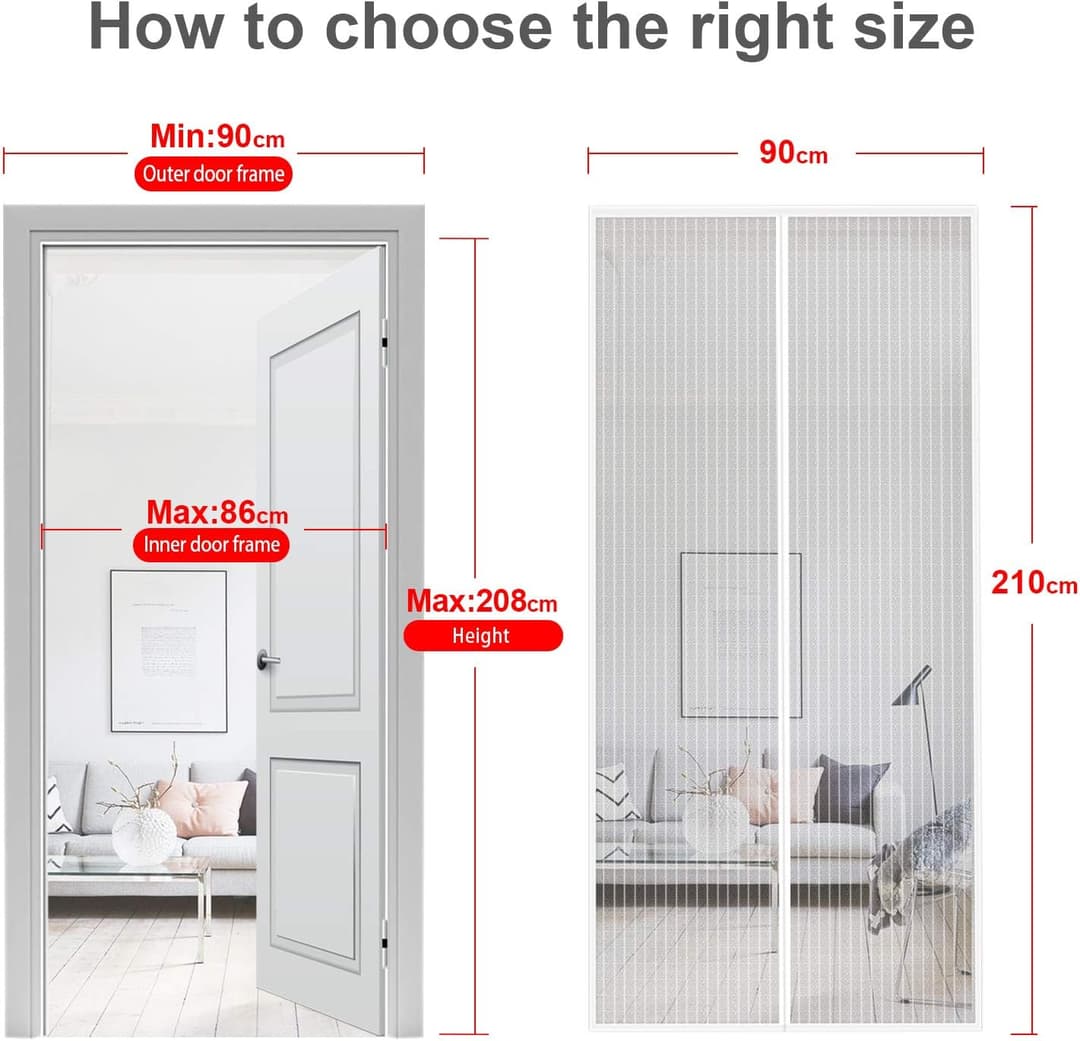 Moustiquaire Magnétique MYCARBON - 90x210cm