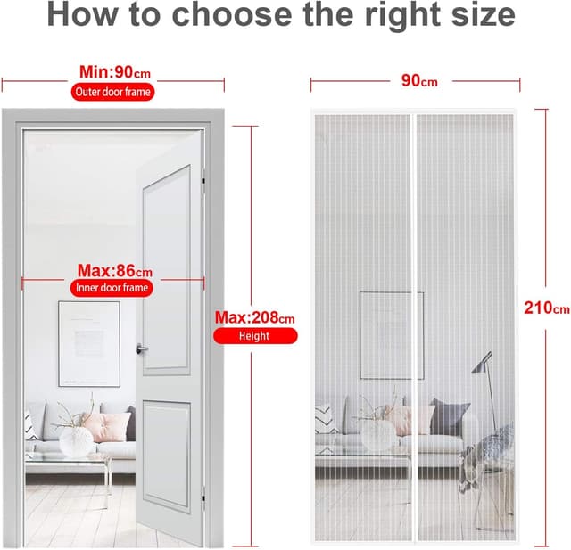 Moustiquaire Magnétique MYCARBON - 90x210cm