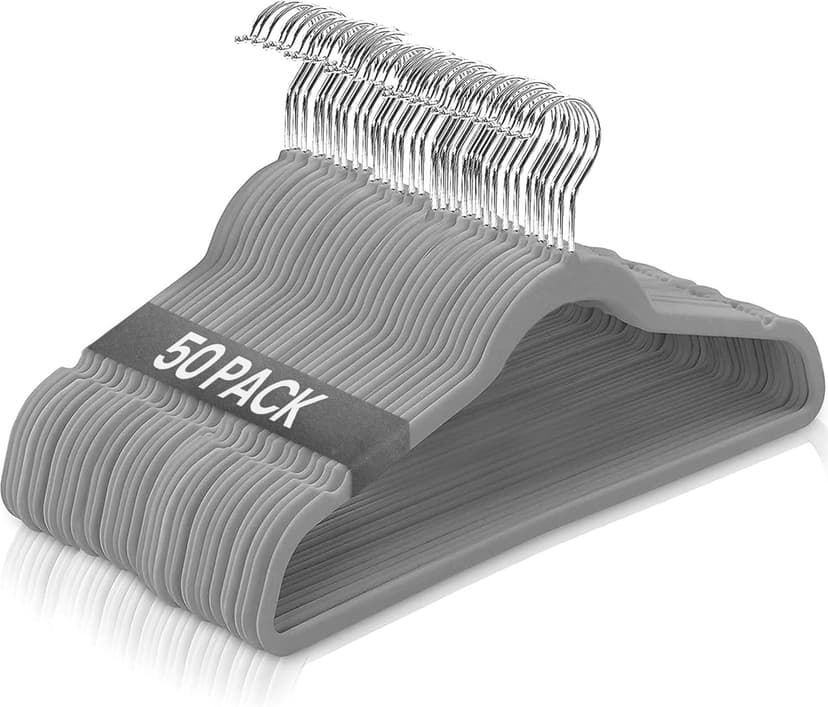 Ediesi Cintres Velours 50 Unités - Gris