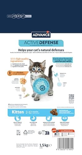 Advance Cat Kitten Croquettes Chaton Poulet 1,5 kg