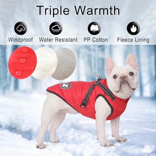 Manteau d'hiver LUOWAN à harnais intégré pour chien