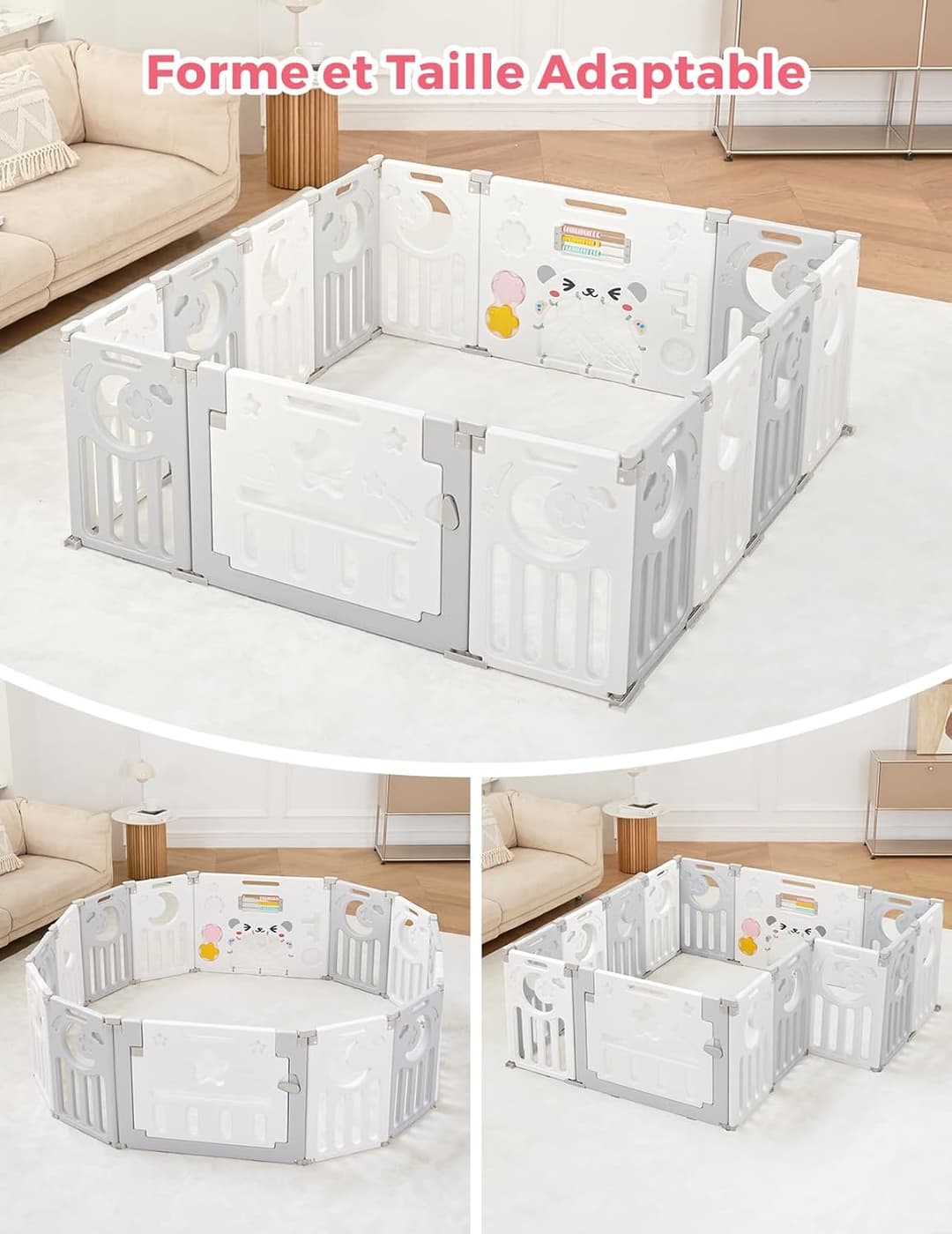 Parc Bébé Dripex Modulable XXL - 150x150cm