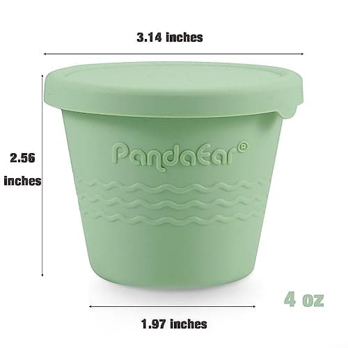 PandaEar Bocaux Silicone Bébé 120ml x12