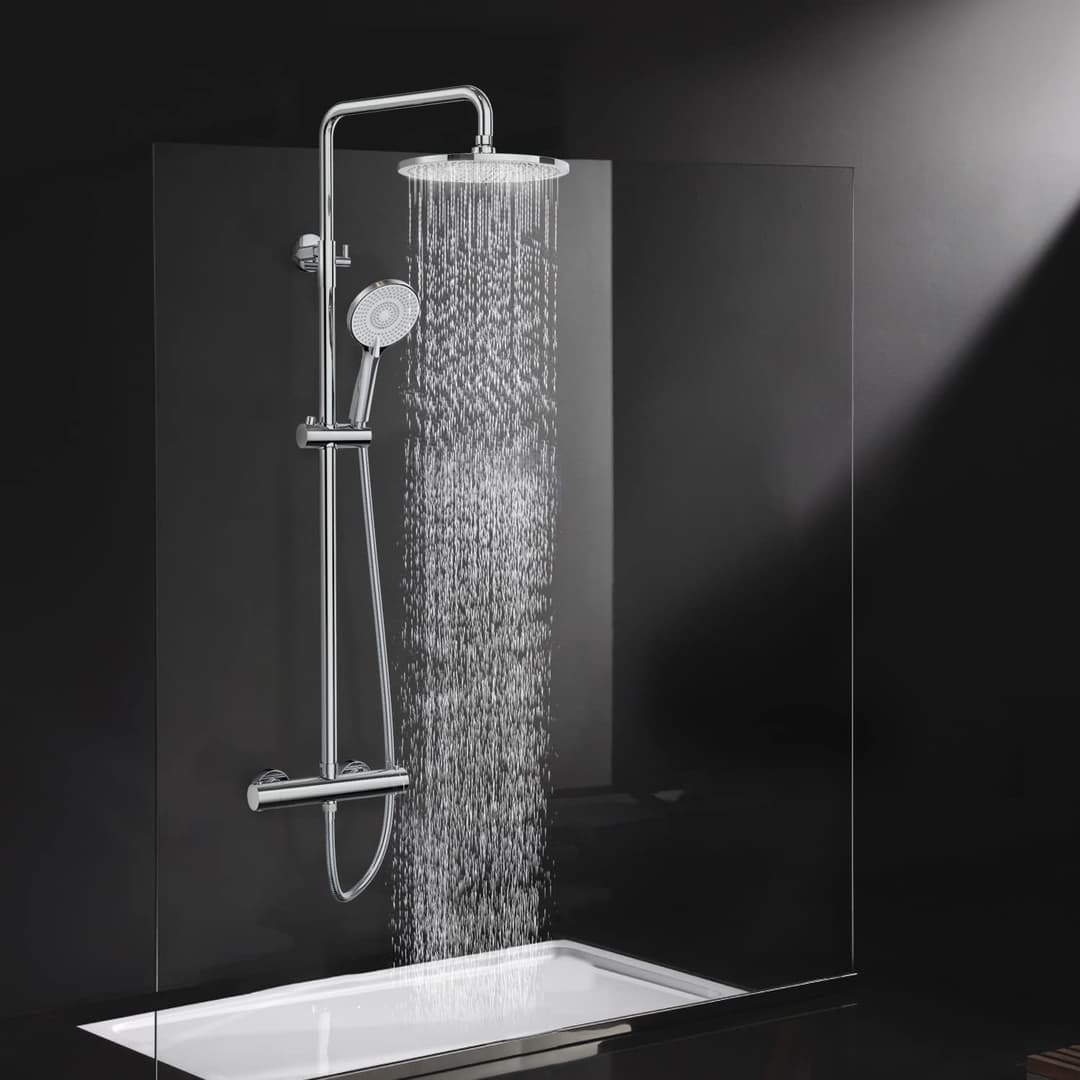 Colonne de Douche Thermostatique Rainsworth - 25cm, Haute Pression