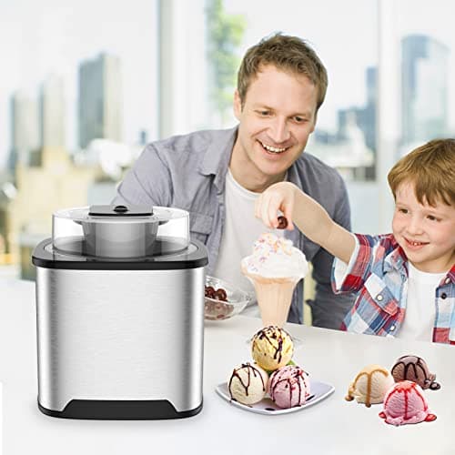 Sorbetière Turbine à Glace Vpcok 2L Inox Autonome