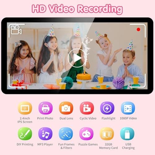 Appareil photo instantané enfant ASTGMI 2,4 pouces